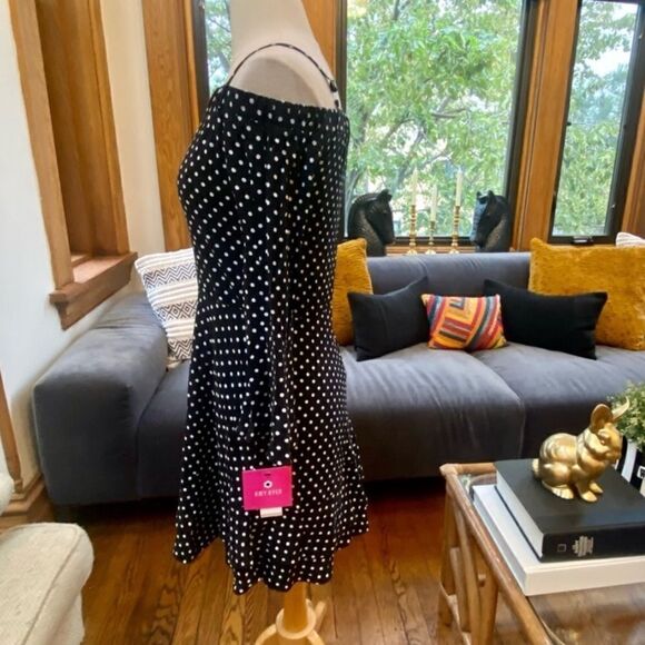 Peak 90s Gal Vintage Deadstock Off Shoulder Polka Dot Mini - Picture 9 of 14